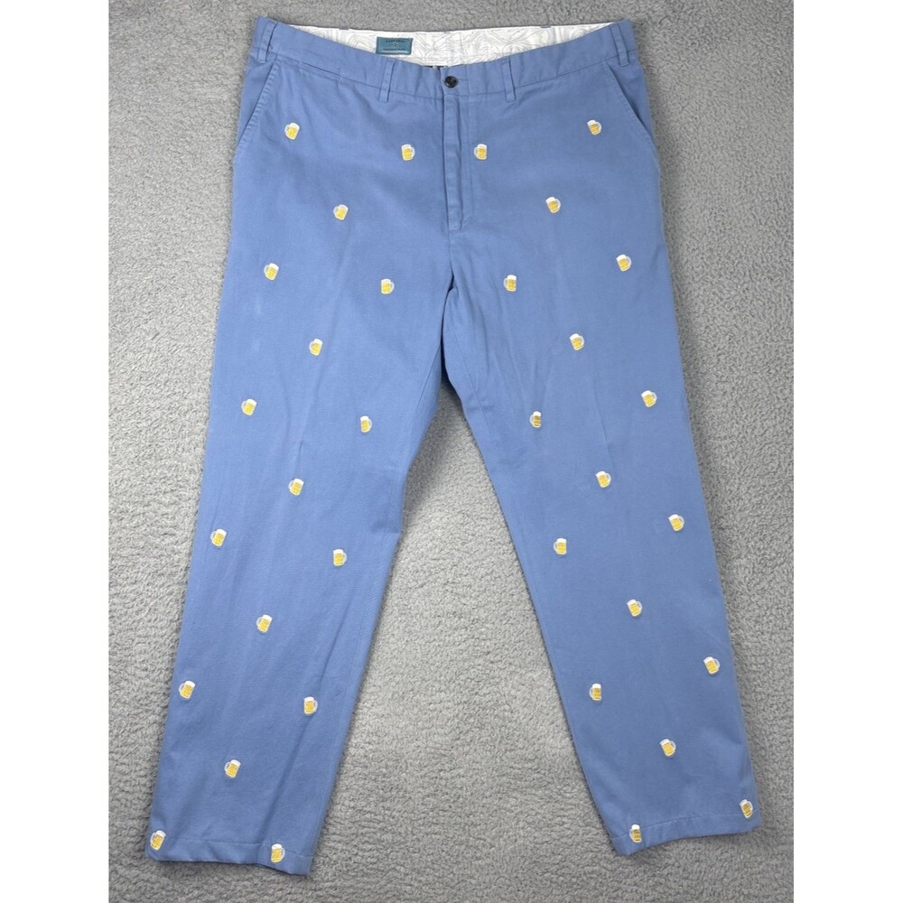 Castaway Nantucket Light Blue Pants Embroidered Beer Steins 42/UF Coastal Fun